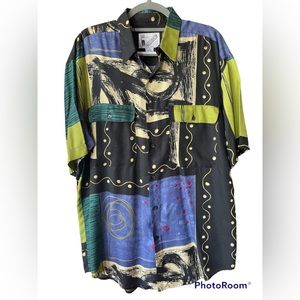 Vintage GOOUCH 100% silk Men’s Shirt FLAWLESS